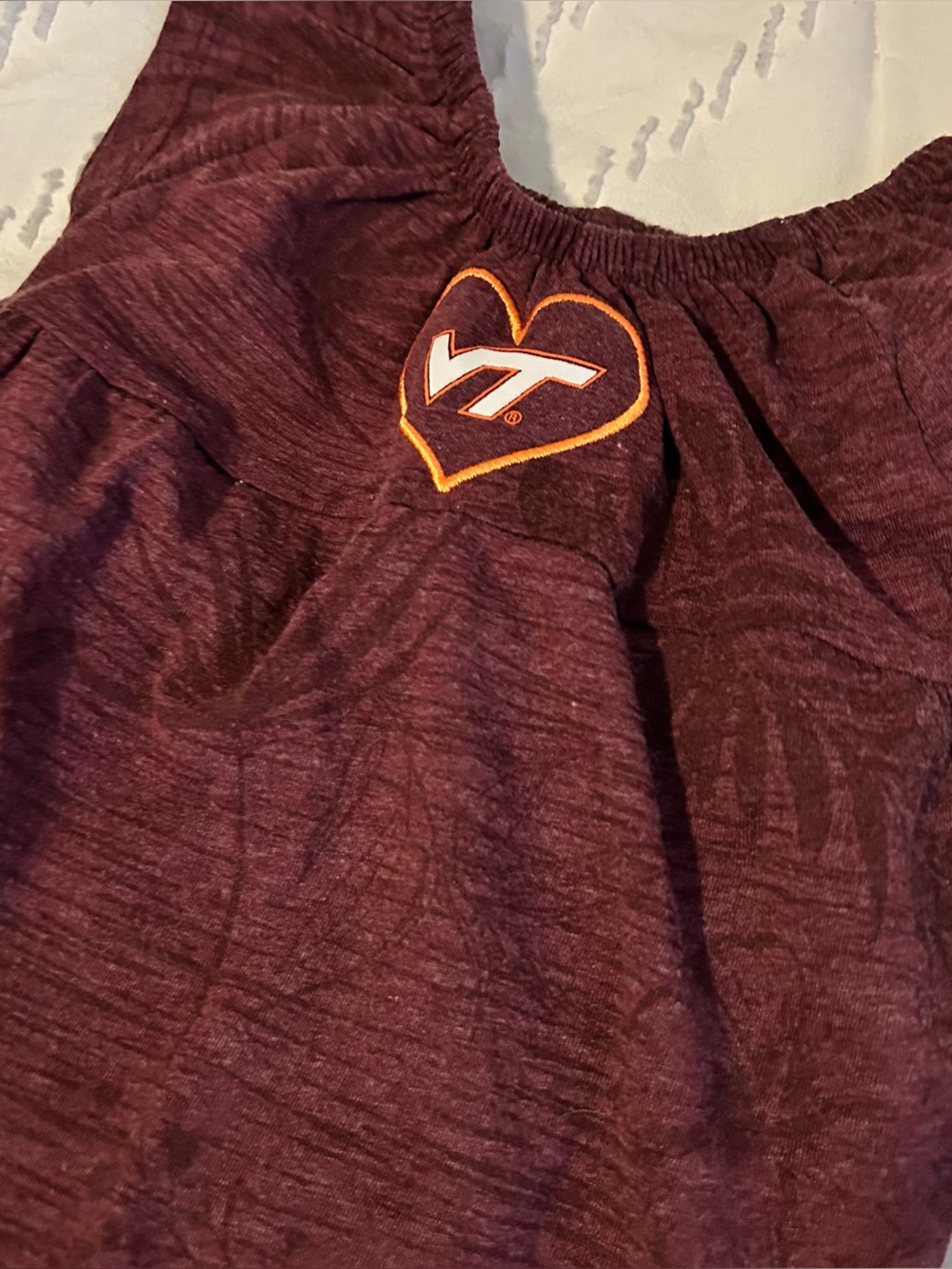 Virginia Tech VT Hokies Infant Baby Girl Cheer Dress Bodysuit 6-9 Mos 6-12 Mos - Picture 2 of 5